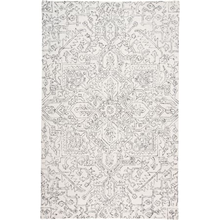 Bellevue Durban 5' x 8' Wool Hand Tufted Moroccan Tribal Area Rug From the Natalia Collection Ivory / Charcoal