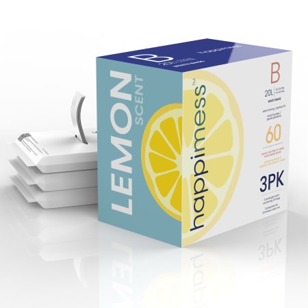 happimess 5.3-Gallon Lemon Scented Drawstring Trash Can Liner 3 Packs of 20 Liners White