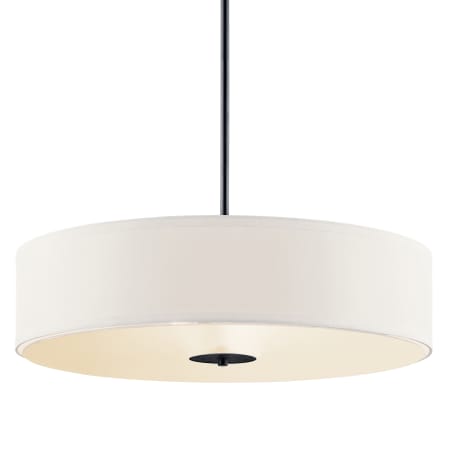 Kichler Convertible 24" Wide 3 Light Drum Pendant / Semi-Flush Ceiling Fixture Black