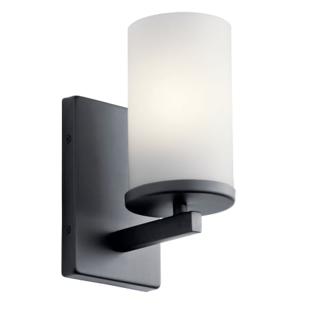 Kichler Crosby 10" Tall Bathroom Sconce Black