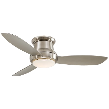MinkaAire Concept II 52" 3 Blade Indoor LED Flush Mount Ceiling Fan with Remote Included Brushed Nickel