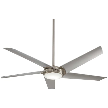 MinkaAire Raptor 60" 5 Blade LED Indoor Ceiling Fan with Remote Included Brushed Nickel