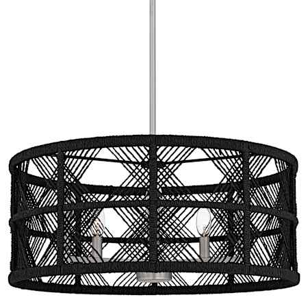 Quoizel Axford 5 Light 22" Wide Taper Candle Pendant / Converts to Semi-Flush Antique Nickel