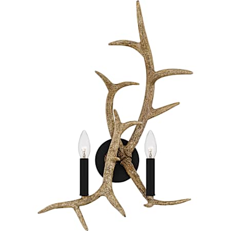 Quoizel Journey 2 Light 23" Tall Wall Sconce Earth Black
