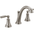 Delta Woodhurst 1.2 GPM Widespread Bathroom Faucet with Pop-Up Drain Assembly Brilliance Stainless