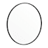 James Allan Julianne 30" Diameter Circular Beveled Metal Framed Accent Mirror Black