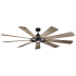 Kichler Gentry XL 85" 9 Blade Indoor / Outdoor DC Motor Ceiling Fan with Blades, LED Light Kit and Wall Control Anvil Iron