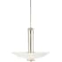 Kichler Hendrik 3 Light 24" Wide Pendant with Satin Etched Glass Shade Brushed Nickel