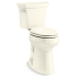 Kohler Highline Tall 1.28 GPF Two Piece Elongated Extra Tall Height (2" higher than Comfort Height) Toilet with Left Hand Lever - Less Seat Biscuit