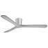 MinkaAire Avtur 60" 3 Blade Flush Mount Indoor Ceiling Fan with Remote Control Included Brushed Steel