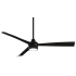 MinkaAire Skinnie 56" 3 Blade Indoor / Outdoor LED Ceiling Fan with Remote Control Included Coal