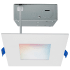Satco Lighting Starfish 4" Integrated LED Shower / Square Smart Recessed Trim and Housing - Airtight White