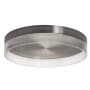 AFX Maggie 16" Wide LED Flush Mount Drum Ceiling Fixture Satin Nickel
