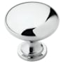 Amerock Edona 1-1/4 Inch Diameter Mushroom Cabinet Knob - Package of 10 Polished Chrome