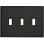 Amerock Mulholland Triple Switch Outlet Wall Plate Black Bronze