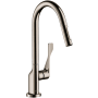 Axor Citterio HighArc Pull-Down Kitchen Faucet with Magnetic Docking Metal Spray Head and Forward Rotating Handle - Engineered in Germany, Limited Lifetime Warranty Polished Nickel