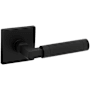 Baldwin Gramercy Knurled Passage Door Lever Set with R017 Trim from the Estate Collection Satin Black