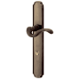 Baldwin Bismark Door Configuration 4 Keyed Entry Multi Point Trim Lever Set with Euro Profile Cylinder Below Handle Satin Brass and Black