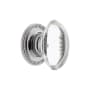 Grandeur Provence 1-3/4" Solid Crystal Vintage Oval Cabinet Knob with Newport Rosette Bright Chrome