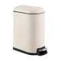 happimess Roland 9.8 Liter ABS, Polypropylene, and Stainless Steel Free Standing Trash Can with Hands-Free Step Pedal Limestone Beige