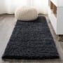 JONATHAN Y Lighting Tango 2' x 10' Shag Polypropylene Solid Indoor Runner Dark Gray