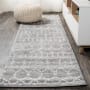 JONATHAN Y Lighting Moroccan Hype 2-1/4' x 8' Polypropylene Moroccan & Tribal and Trellis Indoor Runner Gray / Ivory