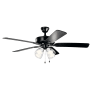 Kichler Basics Pro Premier 52" 5 Blade Indoor Ceiling Fan Satin Black