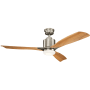 Kichler Ridley II 52" LED Indoor Ceiling Fan with Wall Control Brushed Stainless Steel