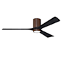 Matthews Fan Company Irene-3HLK 60" 3 Blade Indoor Ceiling Fan Walnut Tone / Matte Black