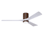 Matthews Fan Company Irene-3HLK 60" 3 Blade Indoor Ceiling Fan Walnut Tone / Matte White
