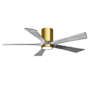 Matthews Fan Company Irene-5HLK 52" 5 Blade Indoor Ceiling Fan Brushed Brass / Barnwood Tone
