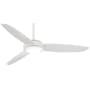 MinkaAire Concept IV 54" 3 Blade Indoor / Outdoor Smart LED Ceiling Fan with Remote Control Included White