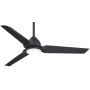 MinkaAire Java 54" 3 Blade Indoor / Outdoor LED Ceiling Fan with Remote Included Coal