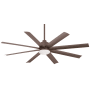 MinkaAire Slipstream 65" 8 Blade Indoor / Outdoor LED Ceiling Fan with Remote Included Oil Rubbed Bronze