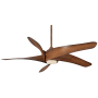 MinkaAire Artemis XL5 5 Blade 62" LED Indoor Ceiling Fan with DC Motor and Remote Included Distressed Koa