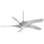 MinkaAire Artemis XL5 5 Blade 62" LED Indoor Ceiling Fan with DC Motor and Remote Included Silver