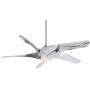MinkaAire Artemis XL5 5 Blade 62" LED Indoor Ceiling Fan with DC Motor and Remote Included Liquid Nickel