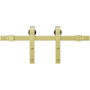 Miseno 78-3/4" Bent Strap Barn Door Hardware Kit Champagne Brass