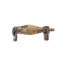 Schaub and Company Tuscan 3" Center to Center Designer Wine Bottle Bar Solid Brass Cabinet Handle / Drawer Pull Estate Dover / Penshell