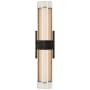 Visual Comfort Fascio 18" LED Crystal Sconce by Lauren Rottet Bronze